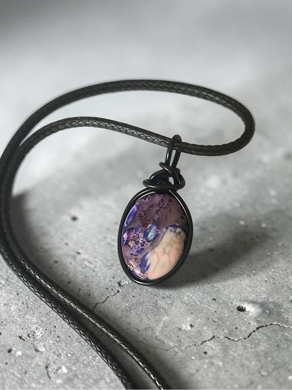 5 For $25💫Imperial Amethyst Jasper Stone Pendant